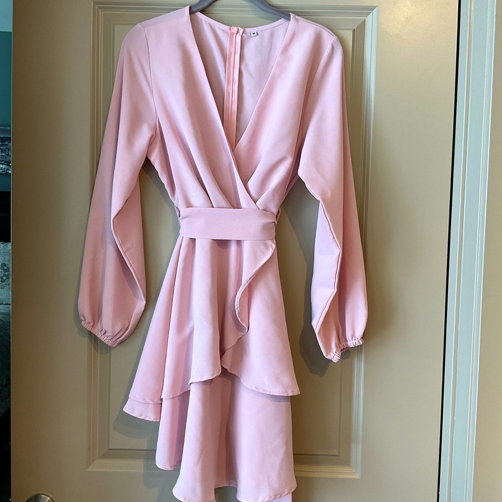 Pink Long Sleeve Dress